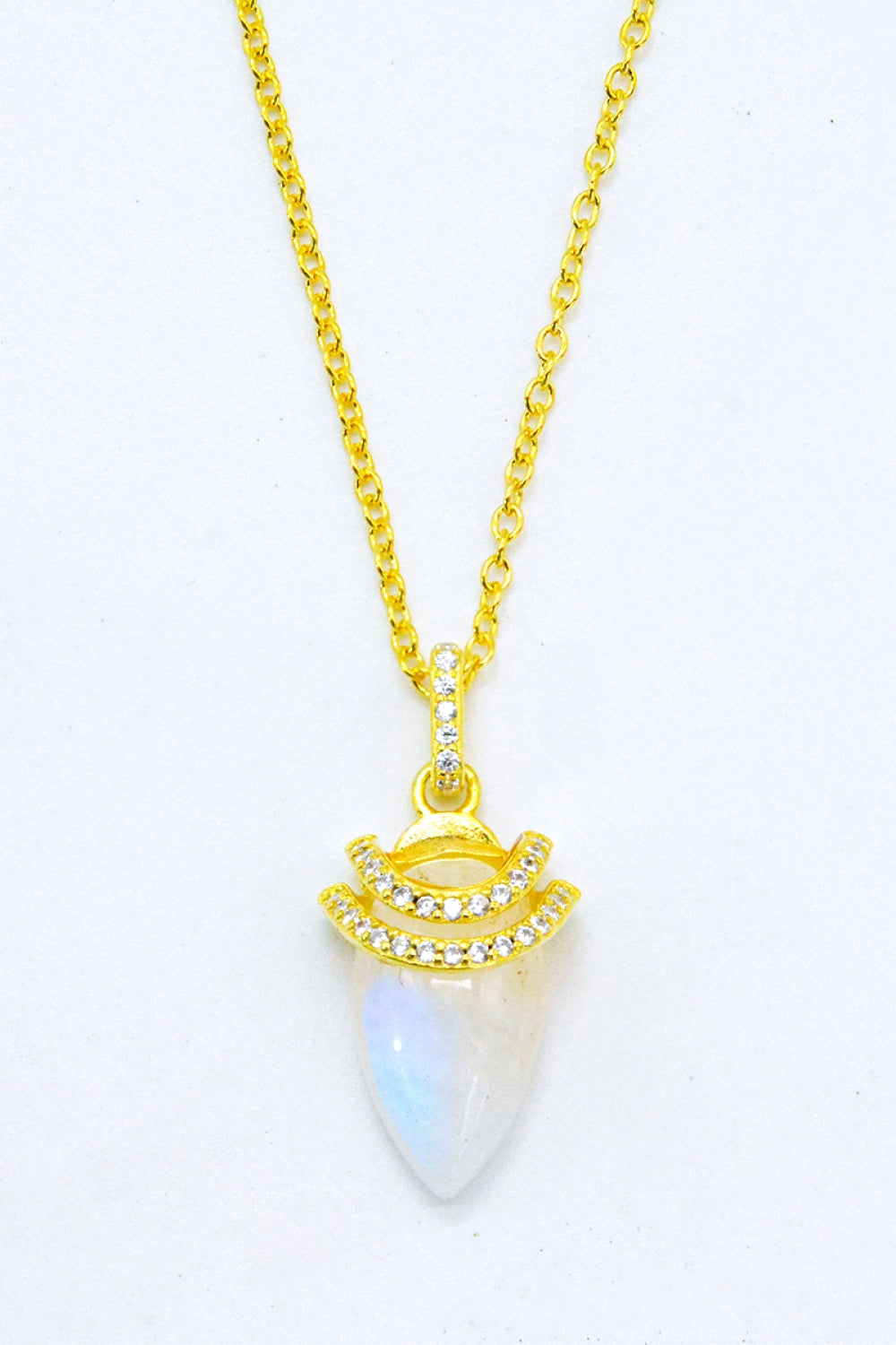 18K Gold-Plated Moonstone Pendant Necklace-Trendsi-Moonstone-One Size-[option4]-[option5]-[option6]-[option7]-[option8]-Shop-Boutique-Clothing-for-Women-Online