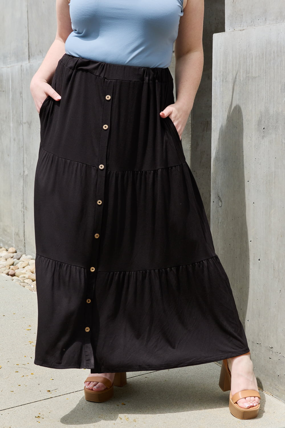 Heimish So Easy Solid Maxi Skirt-Trendsi-Black-S-[option4]-[option5]-[option6]-[option7]-[option8]-Shop-Boutique-Clothing-for-Women-Online