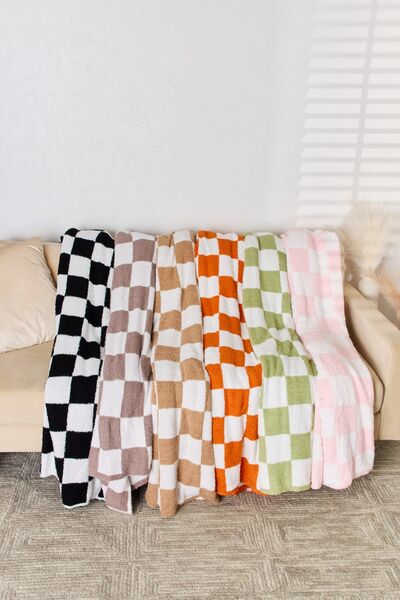 Cuddley Checkered Decorative Throw Blanket-Trendsi-[option4]-[option5]-[option6]-[option7]-[option8]-Shop-Boutique-Clothing-for-Women-Online