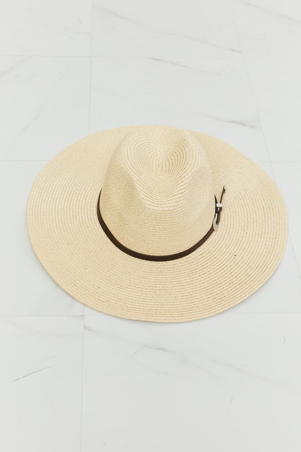 Fame Boho Summer Straw Fedora Hat-Trendsi-Ivory-One Size-[option4]-[option5]-[option6]-[option7]-[option8]-Shop-Boutique-Clothing-for-Women-Online