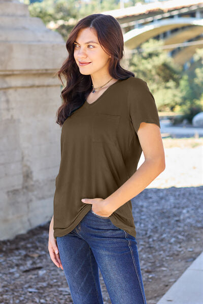 Basic Bae Full Size V-Neck Short Sleeve T-Shirt-Trendsi-[option4]-[option5]-[option6]-[option7]-[option8]-Shop-Boutique-Clothing-for-Women-Online