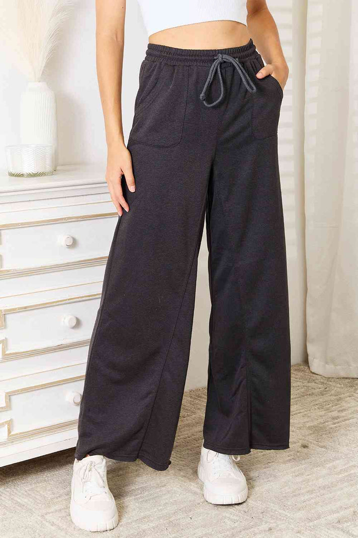 Basic Bae Wide Leg Pocketed Pants-Trendsi-Charcoal-S-[option4]-[option5]-[option6]-[option7]-[option8]-Shop-Boutique-Clothing-for-Women-Online