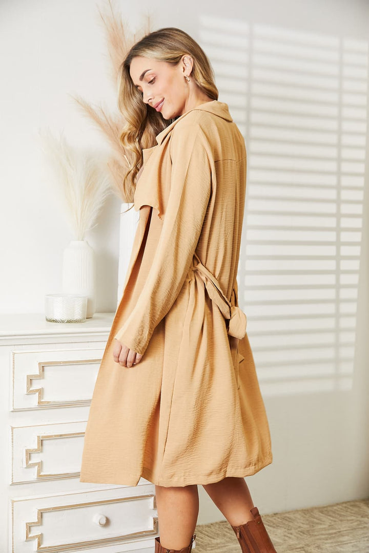 Culture Code Tied Trench Coat with Pockets-Trendsi-[option4]-[option5]-[option6]-[option7]-[option8]-Shop-Boutique-Clothing-for-Women-Online
