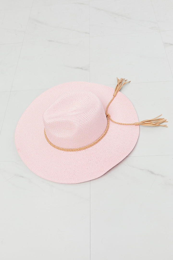 Fame Route To Paradise Straw Hat-Trendsi-Carnation Pink-One Size-[option4]-[option5]-[option6]-[option7]-[option8]-Shop-Boutique-Clothing-for-Women-Online