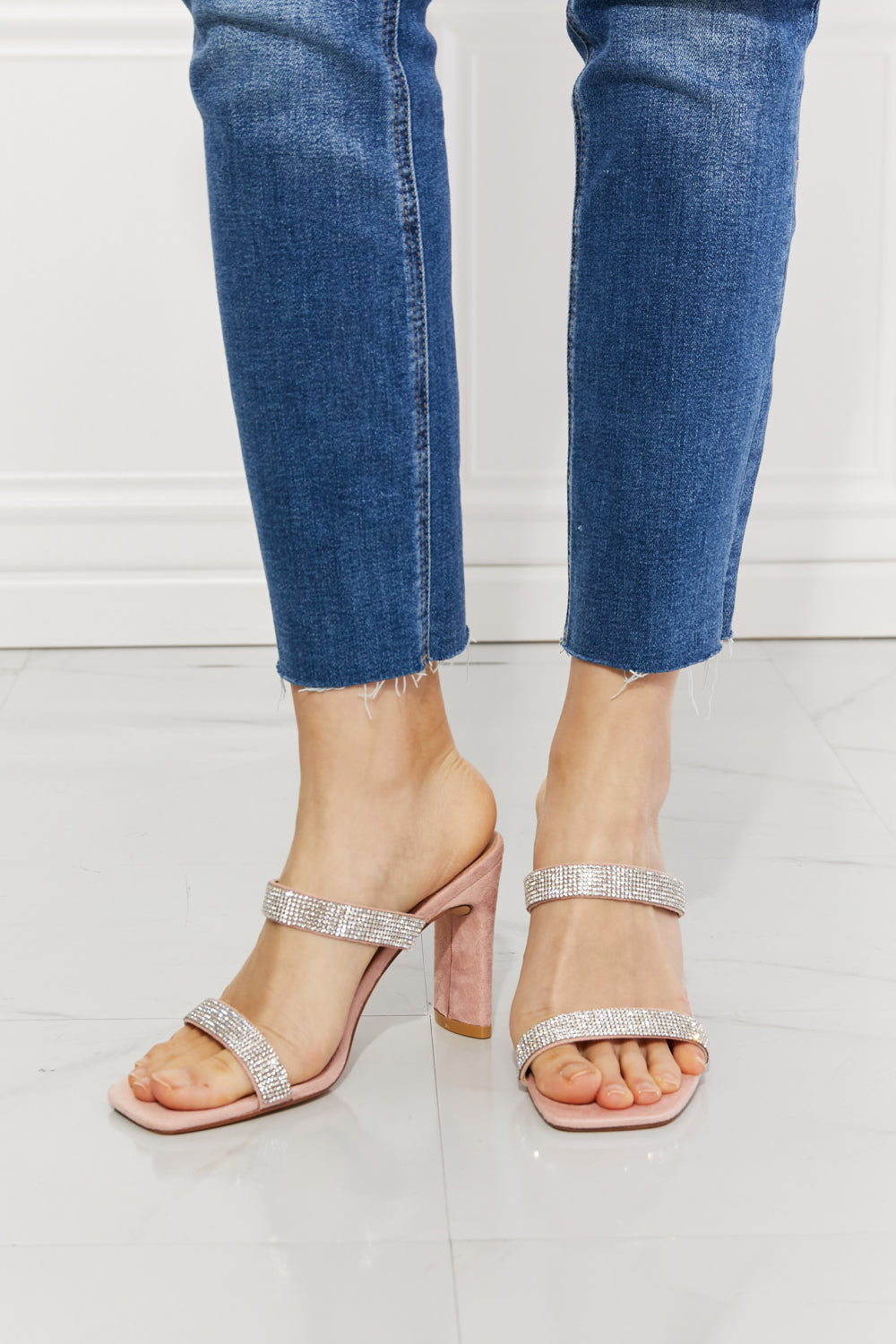 MMShoes Leave A Little Sparkle Rhinestone Block Heel Sandal in Pink-Trendsi-Dusty Pink-6-[option4]-[option5]-[option6]-[option7]-[option8]-Shop-Boutique-Clothing-for-Women-Online