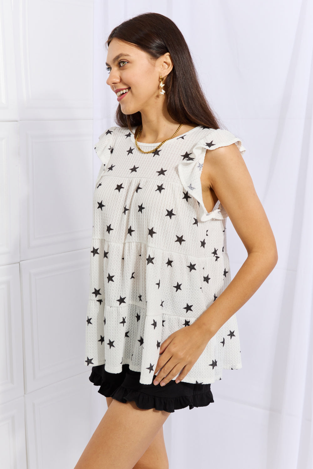 Heimish Shine Bright Butterfly Sleeve Star Print Top-Trendsi-[option4]-[option5]-[option6]-[option7]-[option8]-Shop-Boutique-Clothing-for-Women-Online