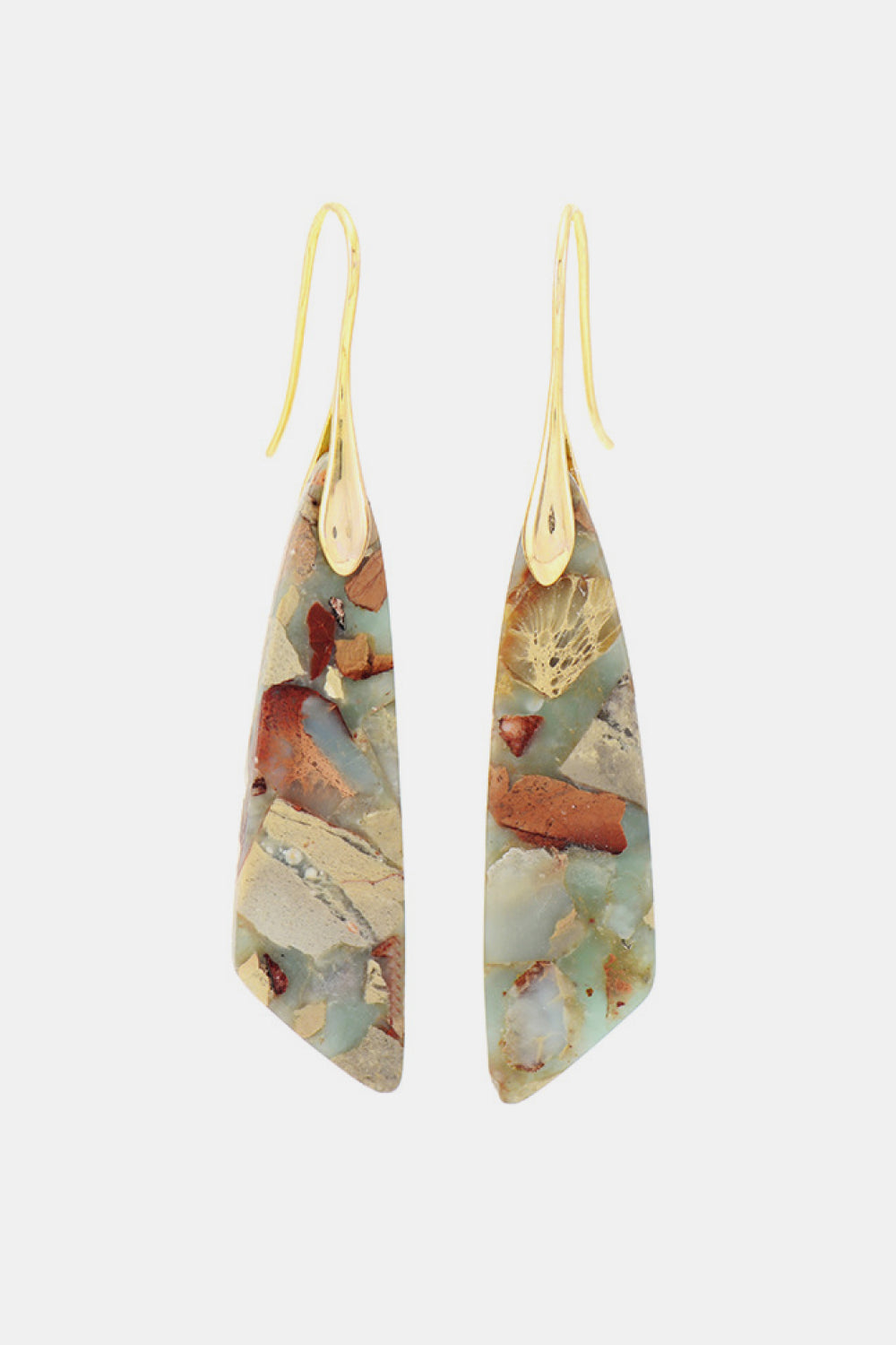 Handmade Natural Stone Dangle Earrings-Trendsi-Gold-One Size-[option4]-[option5]-[option6]-[option7]-[option8]-Shop-Boutique-Clothing-for-Women-Online