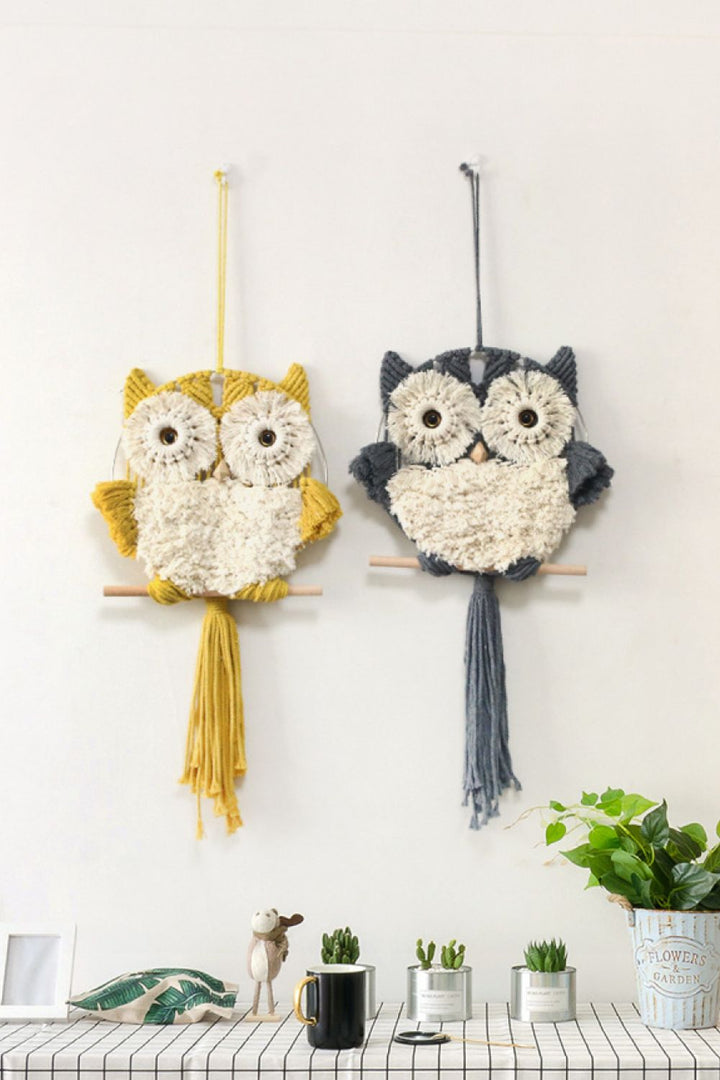 Hand-Woven Tassel Owl Macrame Wall Hanging-Trendsi-[option4]-[option5]-[option6]-[option7]-[option8]-Shop-Boutique-Clothing-for-Women-Online