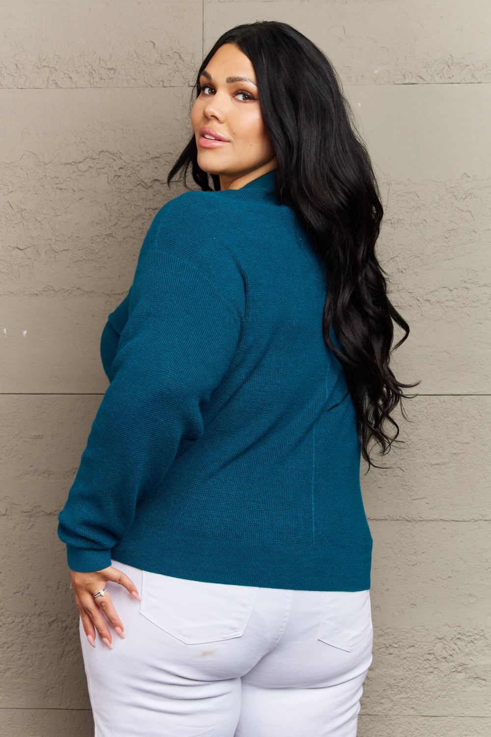Zenana Kiss Me Tonight Button Down Cardigan in Teal-Trendsi-[option4]-[option5]-[option6]-[option7]-[option8]-Shop-Boutique-Clothing-for-Women-Online