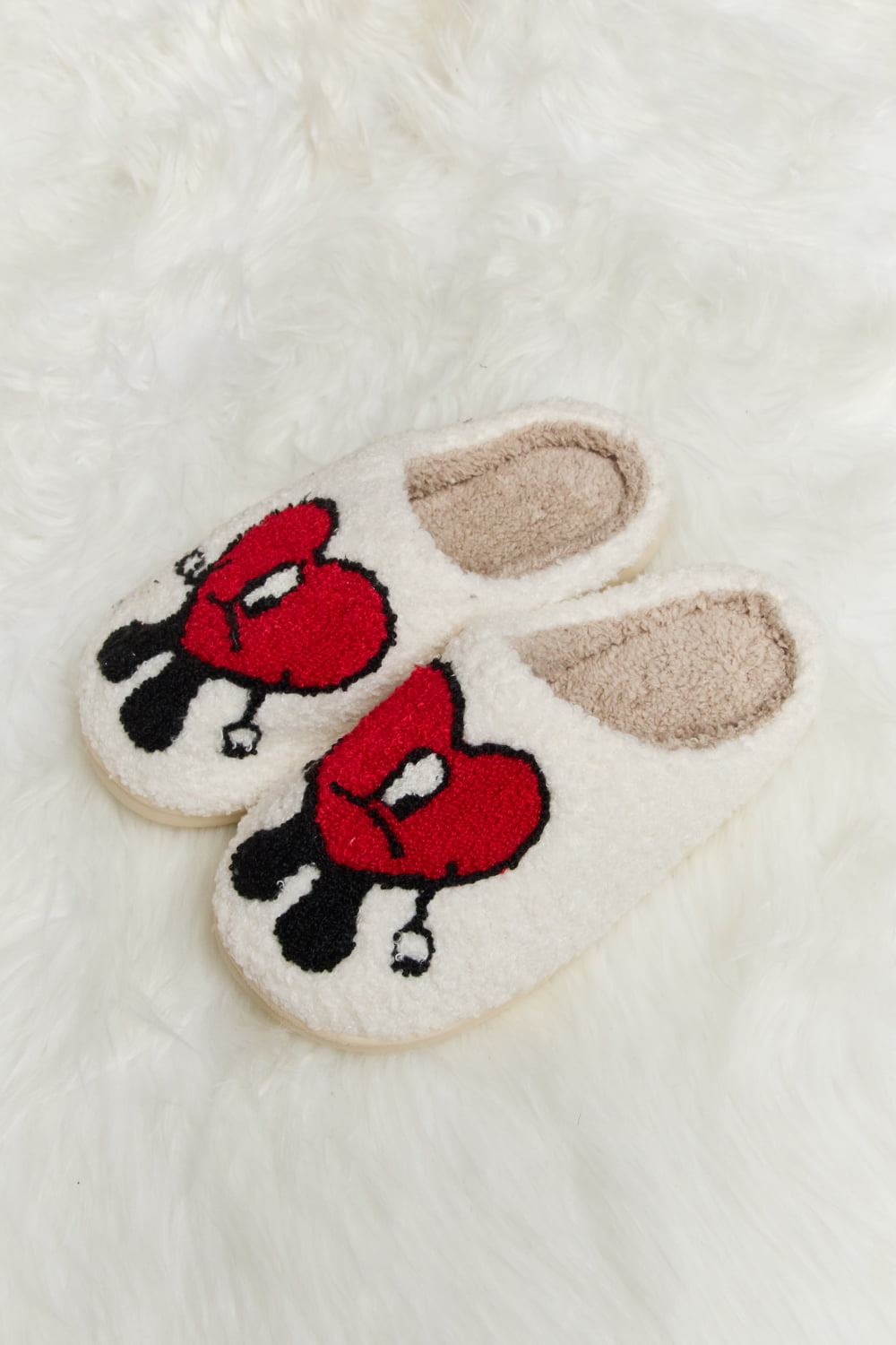 Melody Love Heart Print Plush Slippers-Trendsi-[option4]-[option5]-[option6]-[option7]-[option8]-Shop-Boutique-Clothing-for-Women-Online