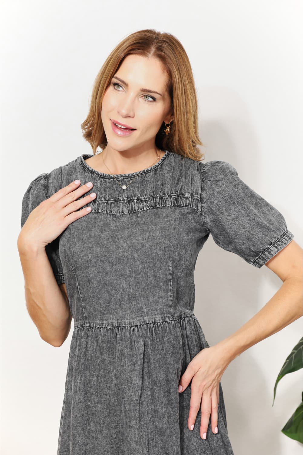And The Why Washed Chambray Midi Dress-Trendsi-[option4]-[option5]-[option6]-[option7]-[option8]-Shop-Boutique-Clothing-for-Women-Online