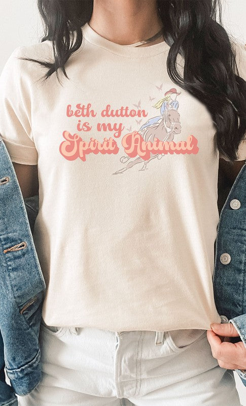 Beth Dutton is my Spirit Animal Graphic Tee-Kissed Apparel-Cream-S-[option4]-[option5]-[option6]-[option7]-[option8]-Shop-Boutique-Clothing-for-Women-Online