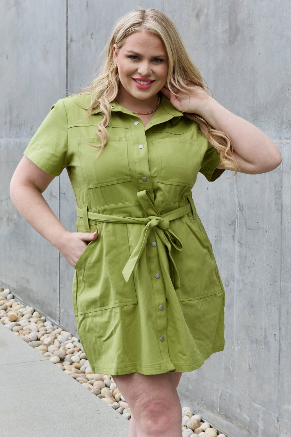 Jade By Jane Stick With Me Button Down Dress-Trendsi-Lime-S-[option4]-[option5]-[option6]-[option7]-[option8]-Shop-Boutique-Clothing-for-Women-Online