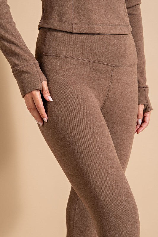 Rae Mode Ribbed Brushed High Waist Yoga Leggings-Rae Mode-[option4]-[option5]-[option6]-[option7]-[option8]-Shop-Boutique-Clothing-for-Women-Online